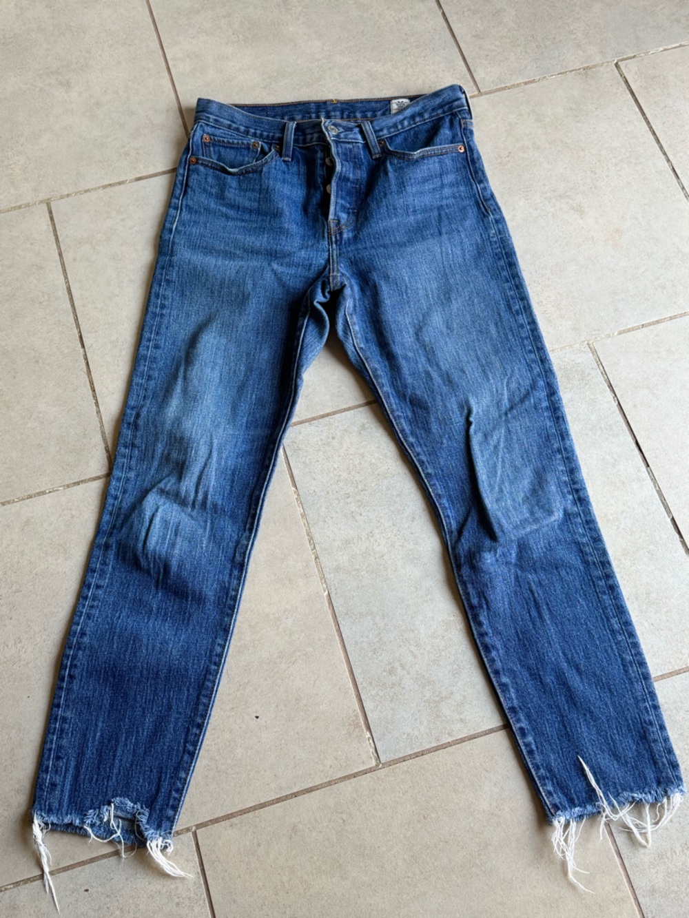 Levi’s white cone denim